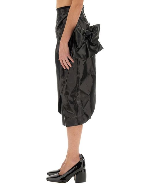 Maison Margiela Black Skirt With Bow