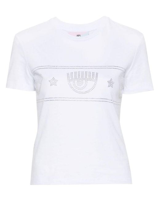 Chiara Ferragni White T-shirts And Polos