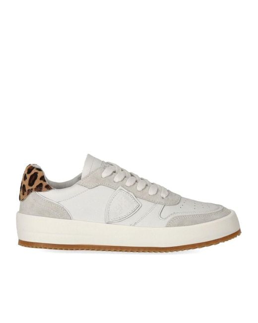 Philippe Model White Nice Low Animalier Sneaker