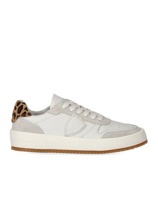 Philippe Model White Nice Low Animalier Sneaker