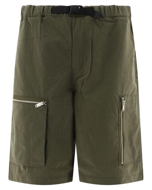 Undercover Green Belted Shorts for men