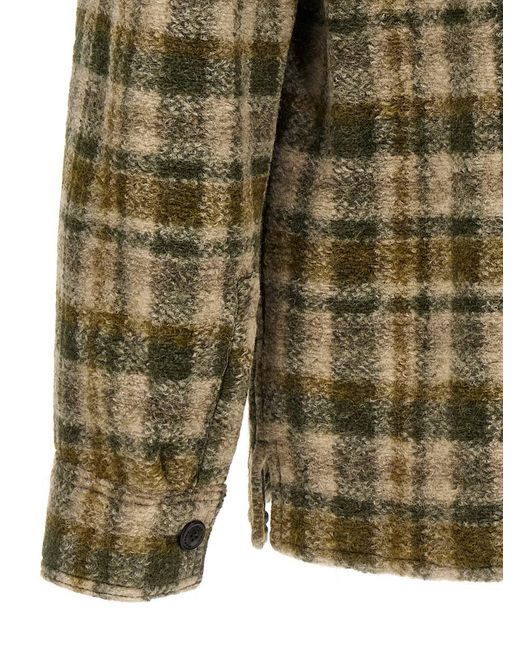 Isabel Marant Green Plaid Casual Jacket With Textured Fabric for men