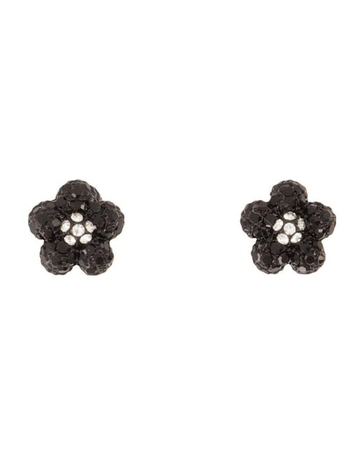 Marc Jacobs Black Daisy Enamel Micro Earrings