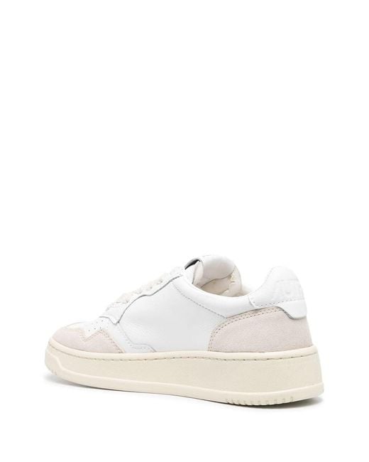Autry White Medalist Low Shoes