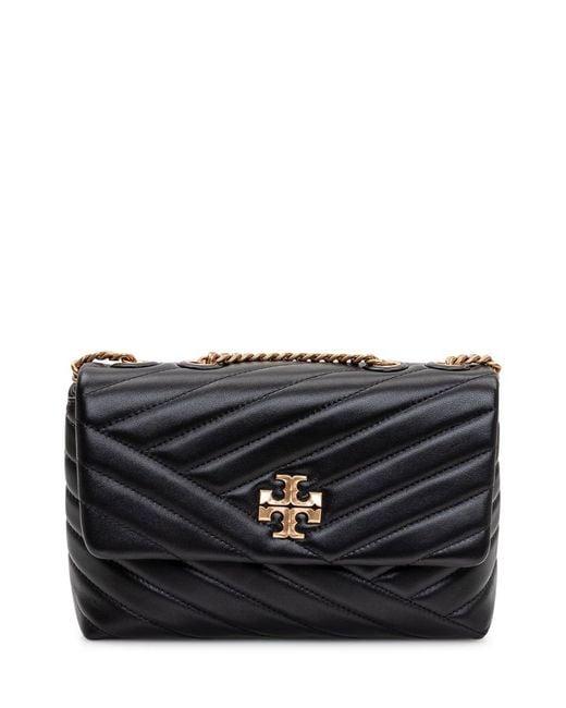 Tory Burch Black Kira Chevron Small Shoulder Bag