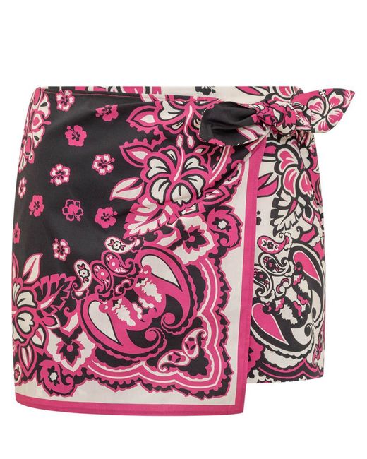 RED Valentino Pink Red Shorts With Print