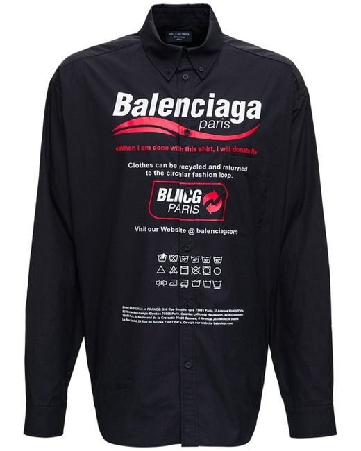 balenciaga dry clean shirt