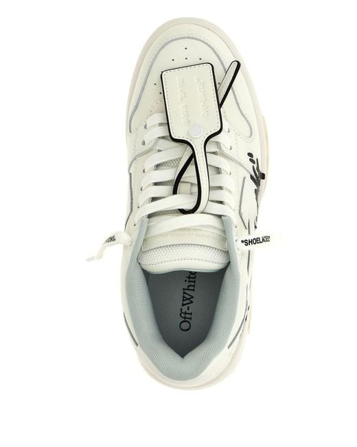Off-White c/o Virgil Abloh Metallic Out Of Office For Walking Leather Sneakers
