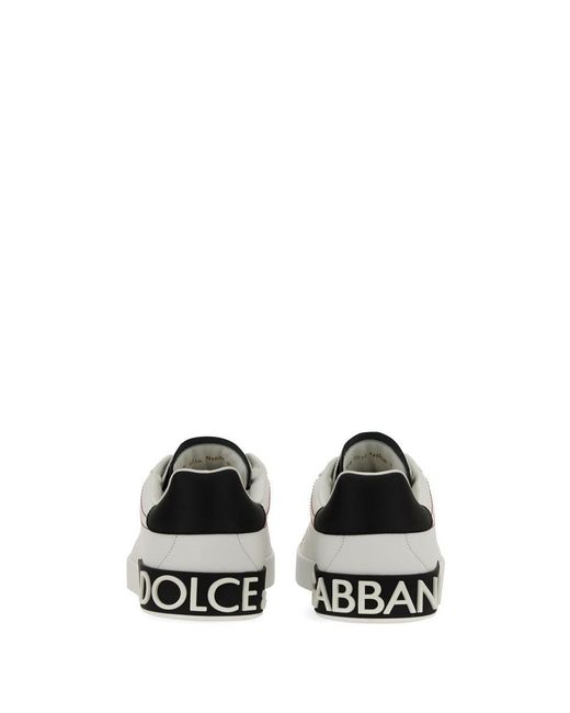 Dolce & Gabbana White Premium Leather Sneaker With 2.5 Cm Sole for men