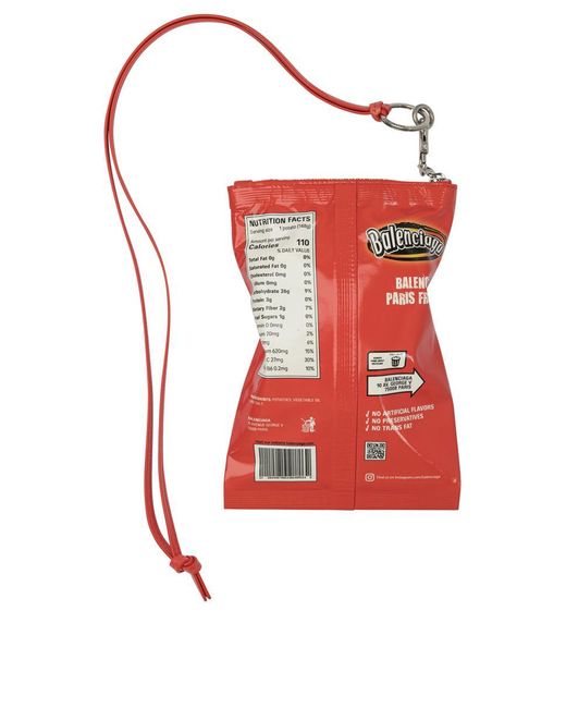 Balenciaga Red "Chips" Cell Phone Pouch