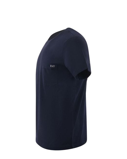 Fay Blue T-Shirts And Polos for men
