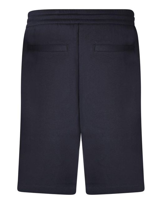 Emporio Armani Blue Logo Cotton Shorts for men