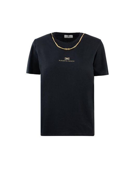 Elisabetta Franchi Black T-Shirts