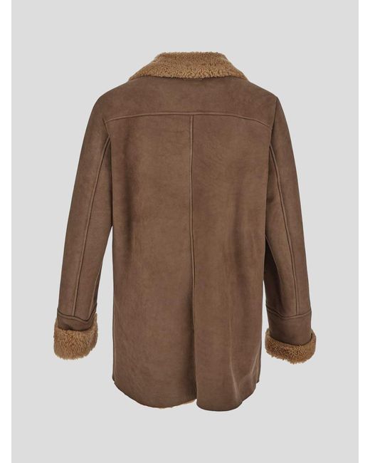 Salvatore Santoro Brown Cognac Shearling Jacket for men
