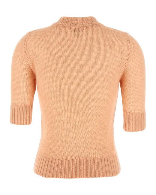 Chloé White Chloã Logo Embroidery Sweater