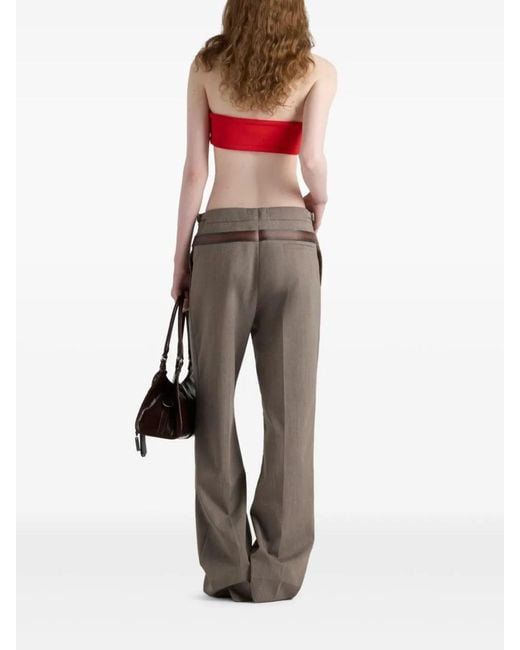 Prada Multicolor Pantaloni Lana Tec