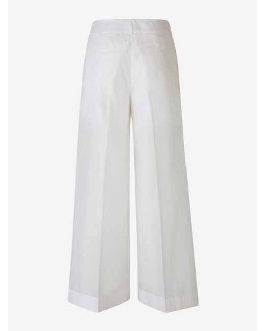 Peserico White Organza Formal Pants