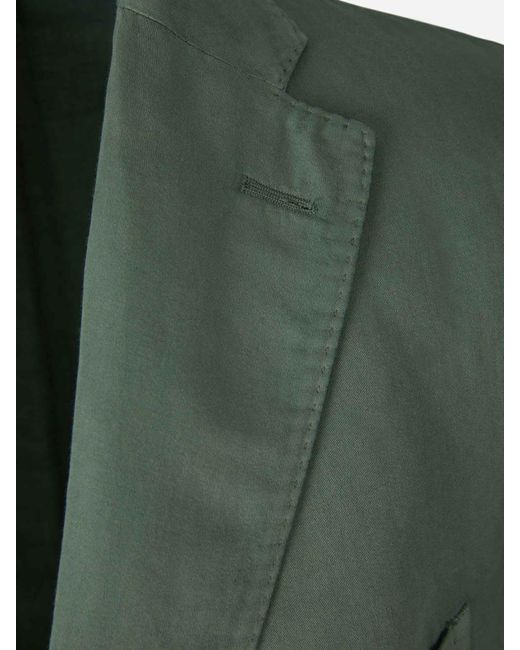 Boglioli Green Cotton And Linen Blazer for men