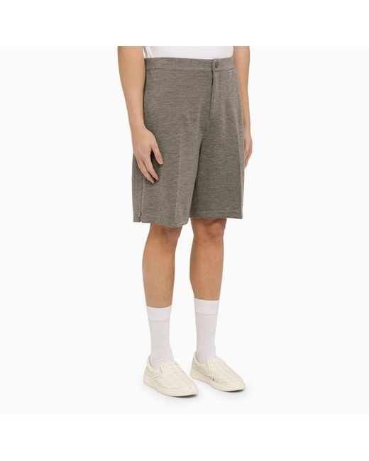 Thom Browne Gray Grey Bermuda Shorts In Virgin Wool for men