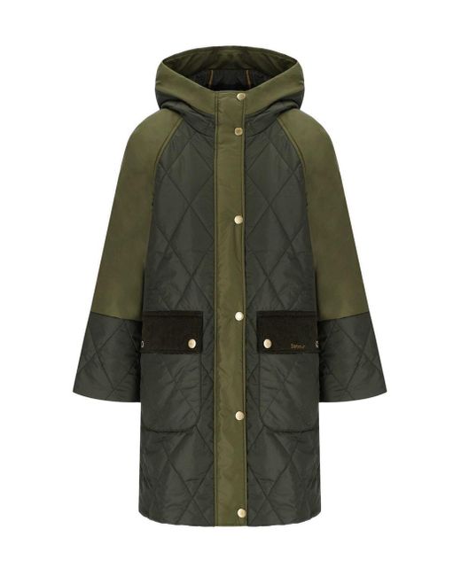 Barbour Elspeth Quilted Green Hooded Jacket