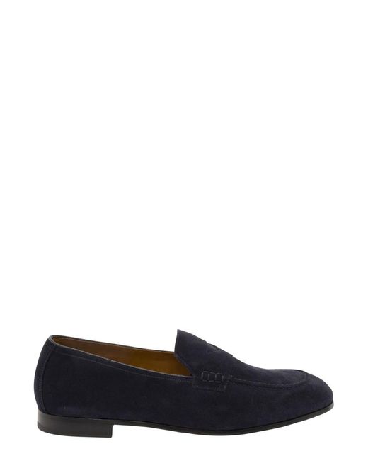 Doucal's Blue Pull-On Loafers for men