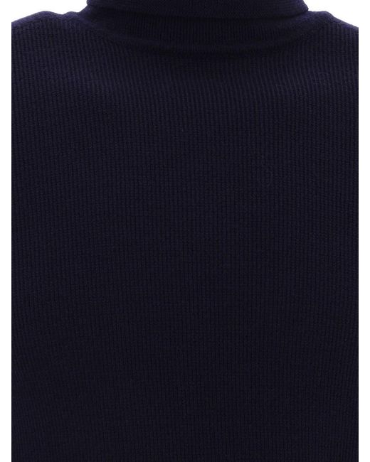 Balmain Blue Sweater With Patch Logo for men