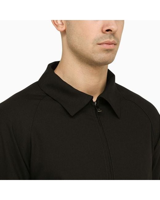 Tagliatore Black Zipped Jacket for men