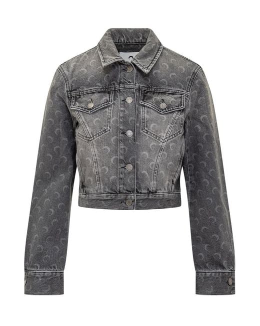 MARINE SERRE Gray Jacket Denim Moon