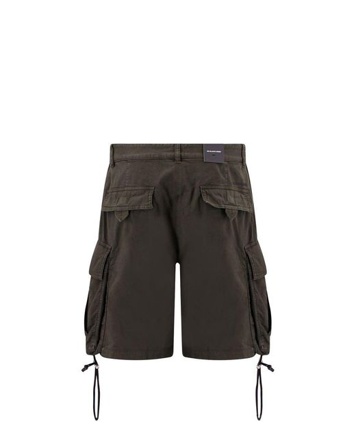 DSquared² Gray Dark Cotton Blend Cargo Shorts for men