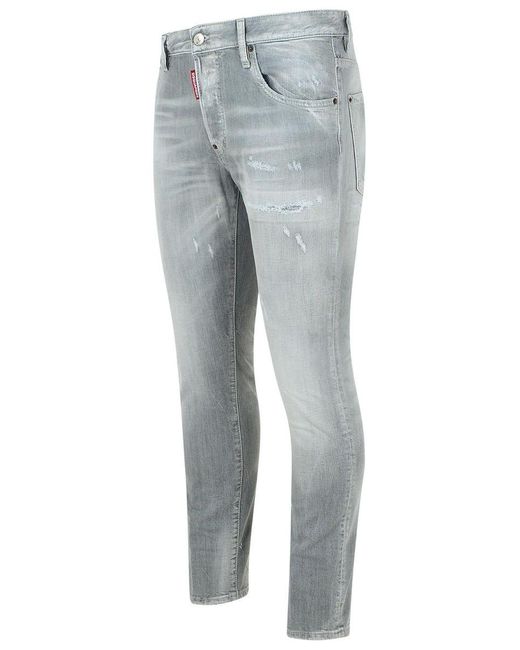 DSquared² Blue 'Skater' Light Cotton Jeans for men