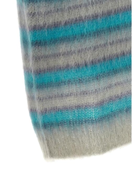 Marni Blue 'Brushed Stripes Fuzzy Wuzzy' Vest for men