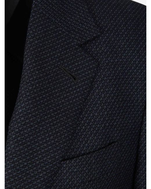 Canali Blue Geometric Motif Suit for men