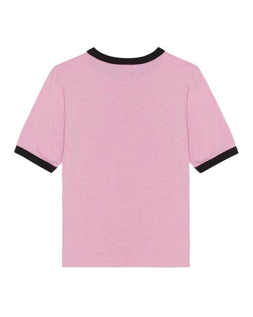 Ganni Pink Gym Lyocell Blend T-Shirt
