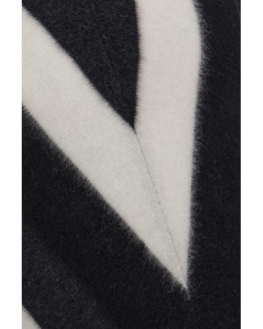 Saint Laurent Black Graphic-print Wool Jumper for men