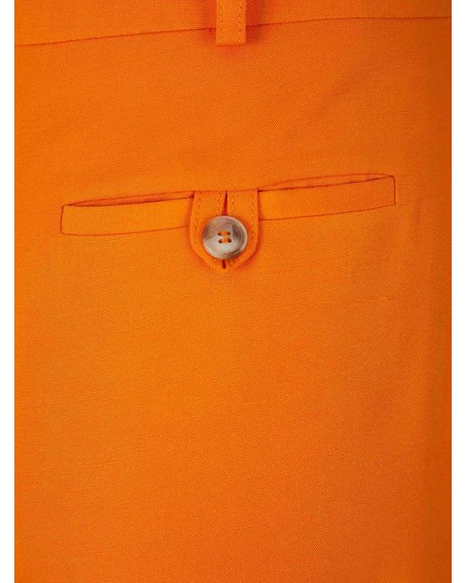 Stella McCartney Orange Viscose Culotte Pants