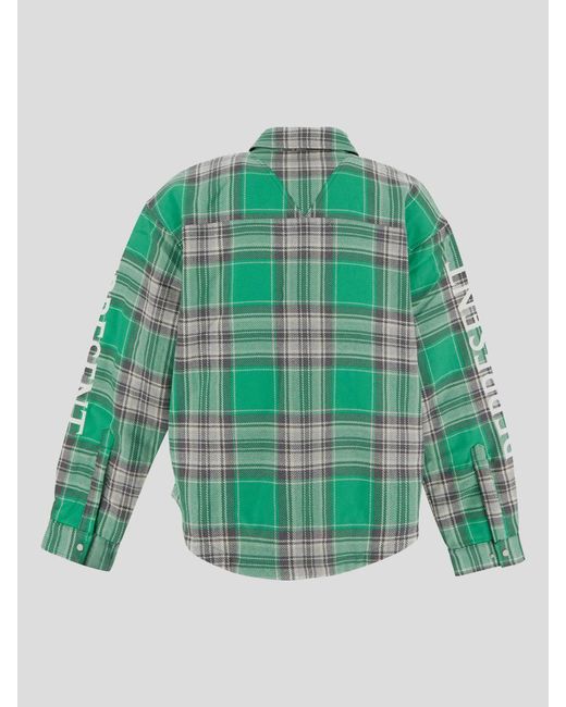 Represent Green Quilted Flannel Shirt for men