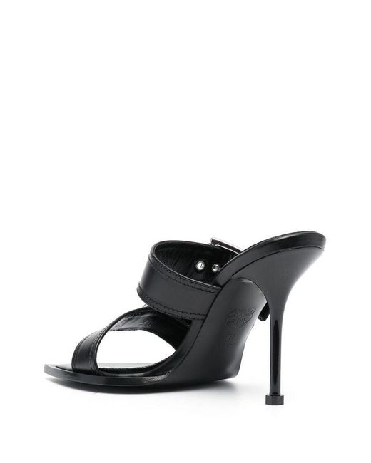 Alexander McQueen Black Buckle-detail Sandals