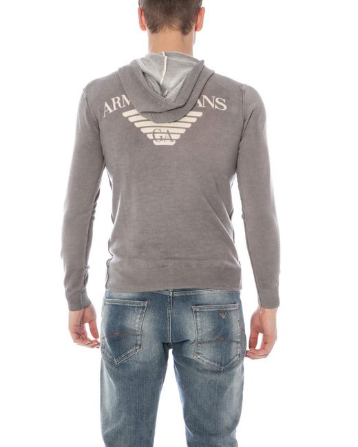 Armani Jeans Gray Sweatshirt Hoodie for men