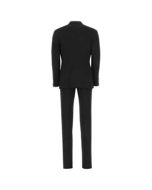 Tom Ford Black Stretch Wool Suit for men