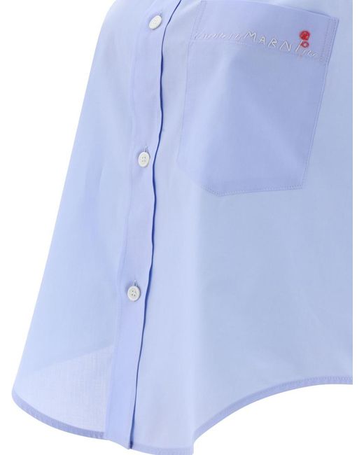 Marni Blue Poplin Shirt