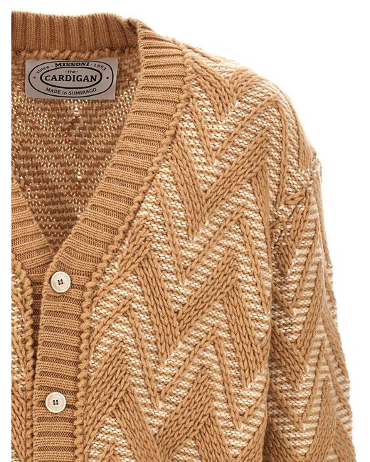 Missoni Brown Zig Zag Sweater, Cardigans for men