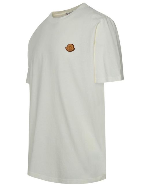 Moncler White T-shirt Logo for men