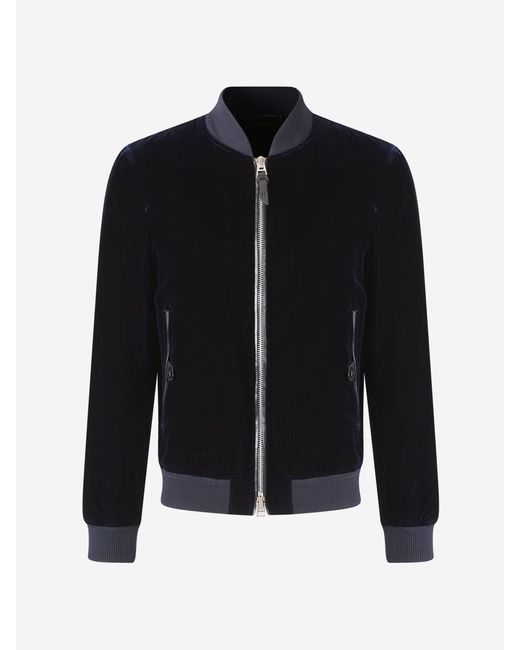 Tom Ford Black Velvet Bomber Jacket for men