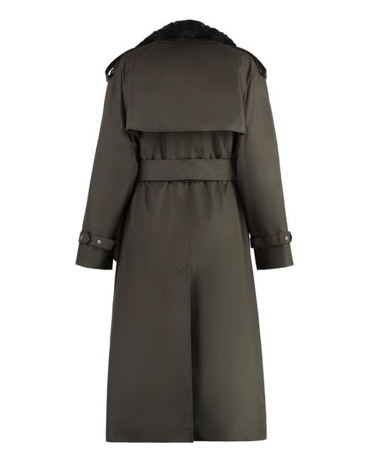 Burberry Black Oversized Long Kensington Trench Jacket