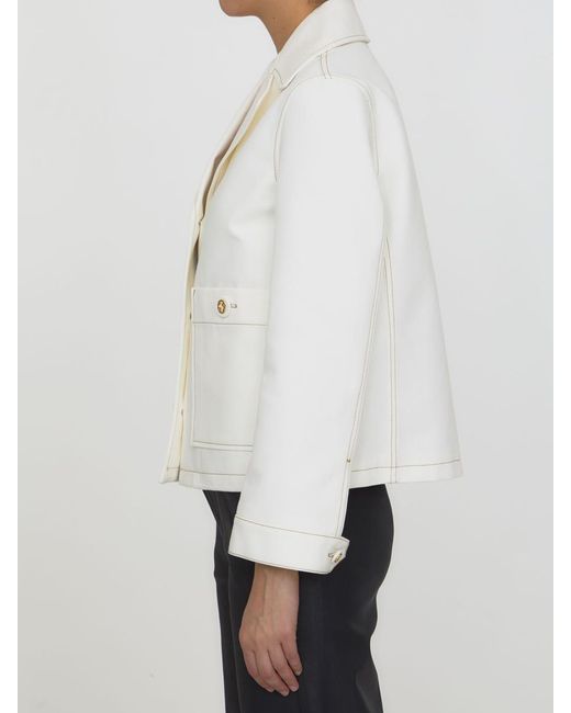 Gucci White Cotton Denim Jacket
