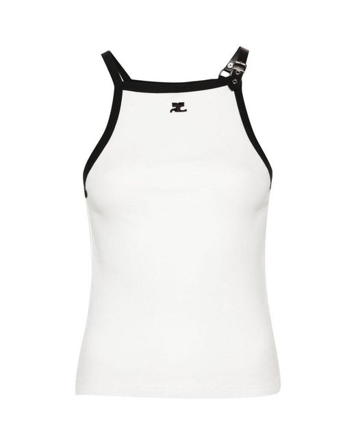Courreges White Tops With Logo