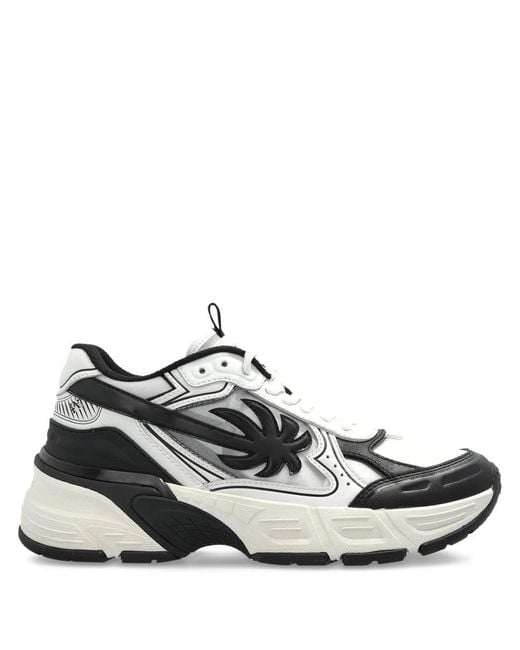 Palm Angels White Pa 4 Leather Sneakers Shoes