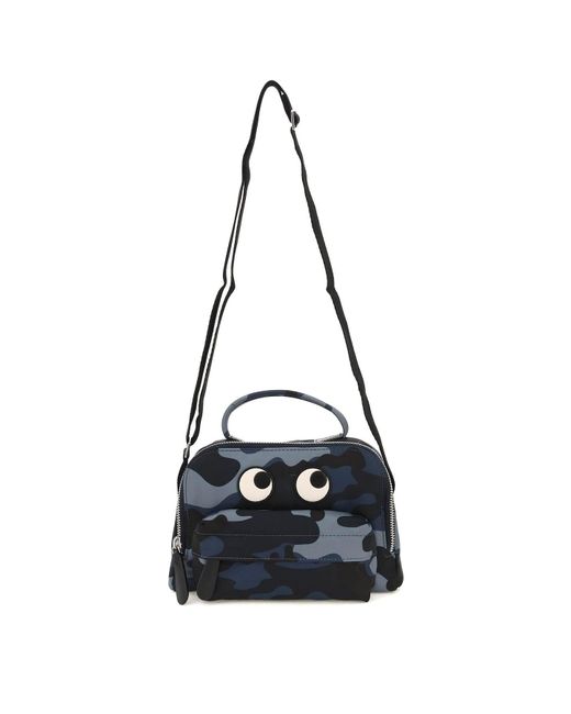 Anya Hindmarch Synthetic Camouflage Nylon Crossbody Bag Eyes in Black