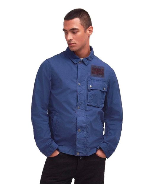 Barbour Blue International Workers Casual Cobalt Jacket for men