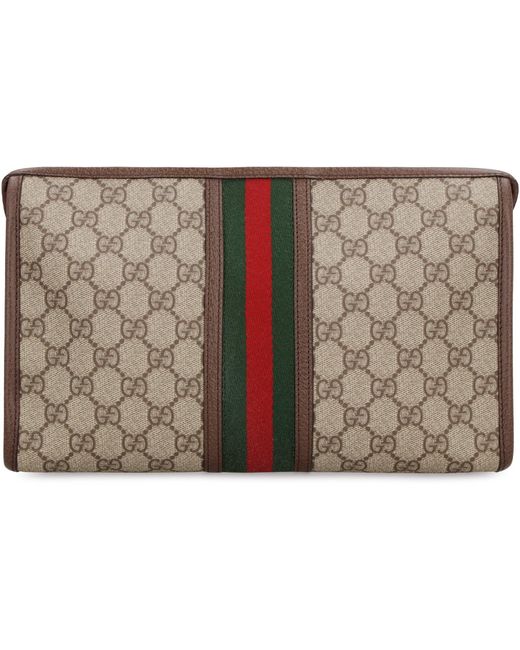 Gucci Gray Ophidia GG Wash Bag for men